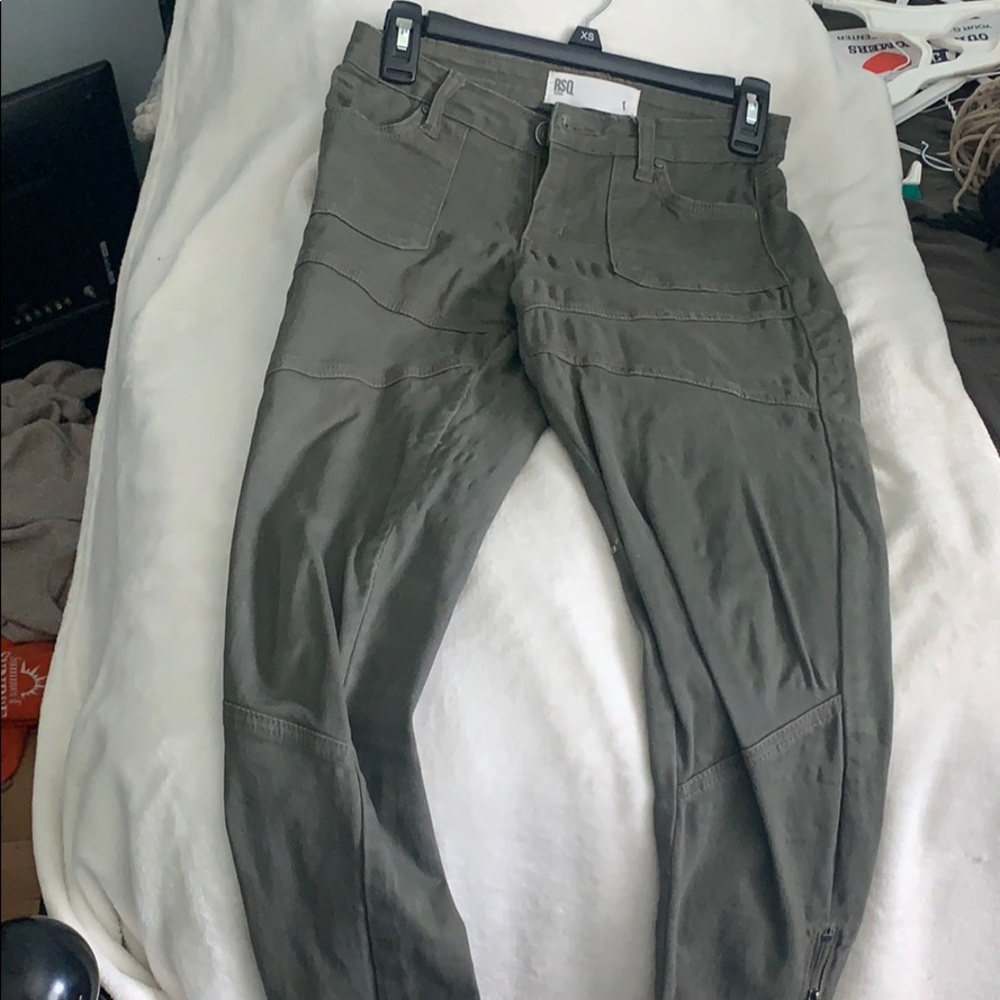 Army green jeans